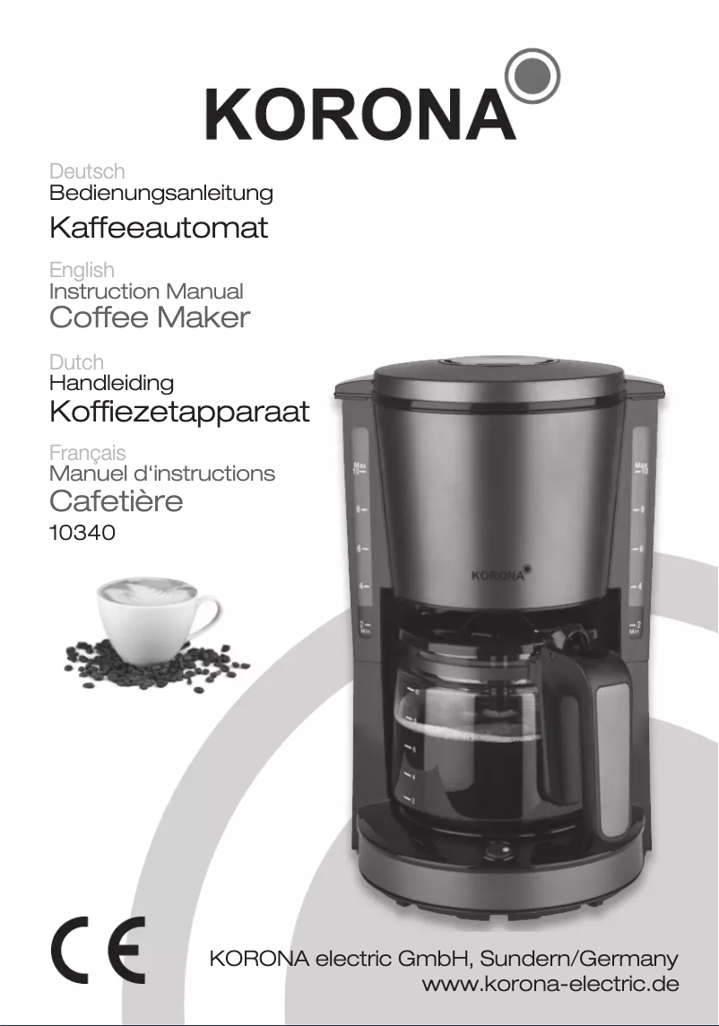 Page 1 de la notice Manuel utilisateur Korona 10340