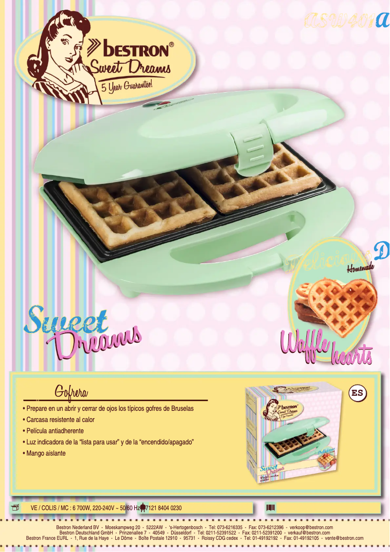 Page 1 de la notice Brochure Bestron ASW401