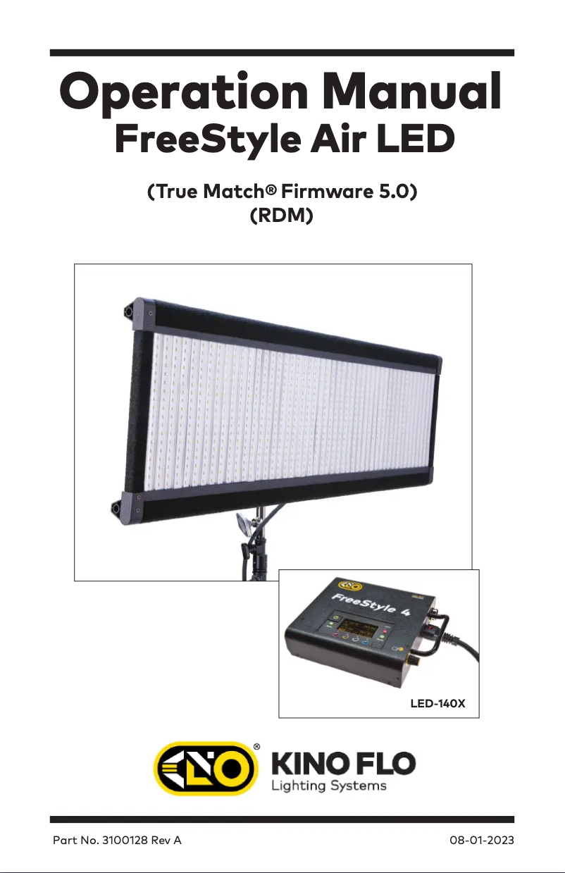 Página 1 del manual Manual de usuario Kino Flo FreeStyle Air