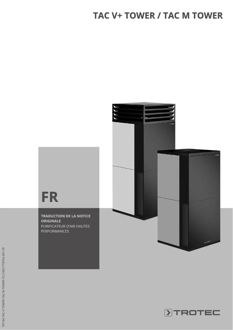 Page n°1 - Manuel utilisateur Trotec TAC V+ II