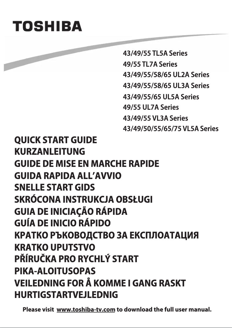 Página 1 del manual Manual de usuario Toshiba 58UL3A63