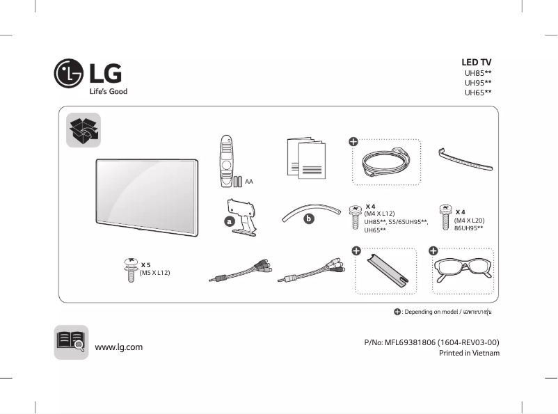 Página 1 del manual Manual de usuario LG 86UH955T