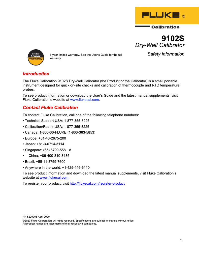 Image de la première page du manuel de l'appareil 9102S