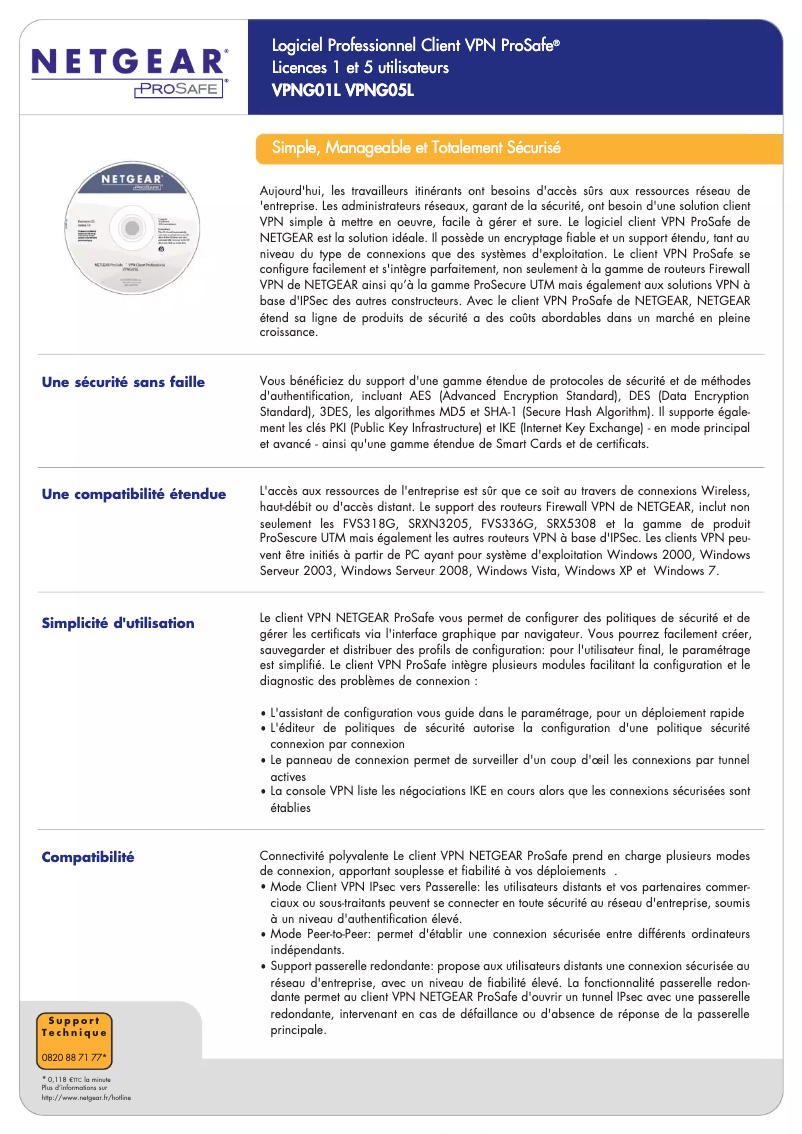 Image de la première page du manuel de l'appareil VPNG05L