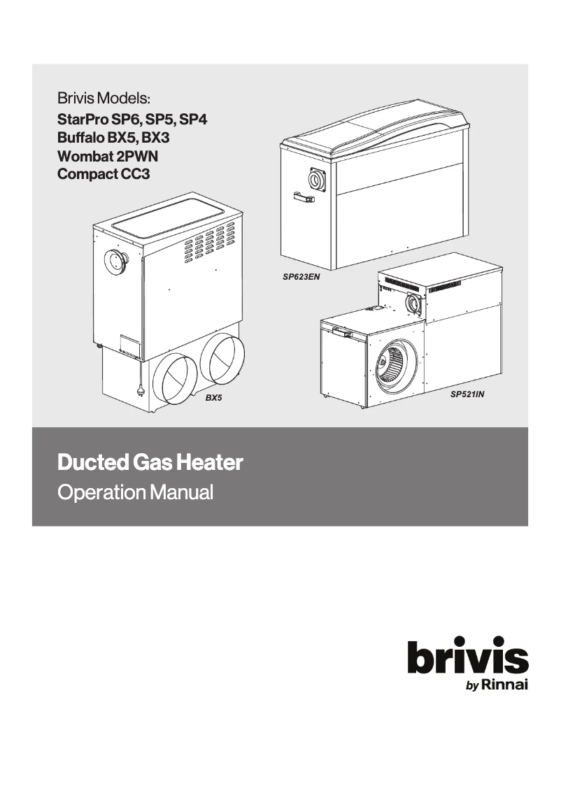 Page n°1 - Manuel utilisateur Brivis Compact Classic CC315IN