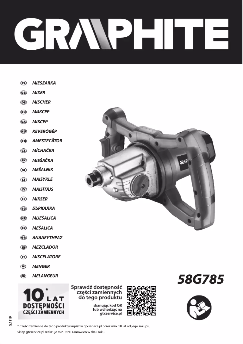 Page n°1 - Manuel utilisateur Graphite 58G785