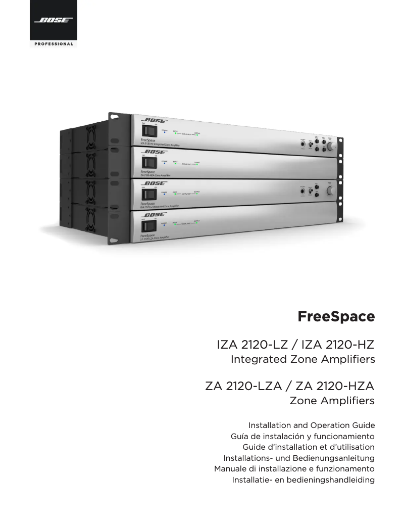 Image de la première page du manuel de l'appareil FreeSpace IZA 2120-HZ