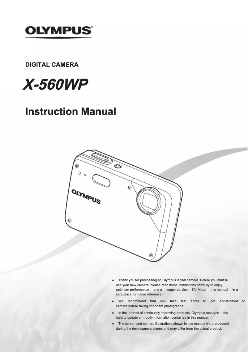 Imagen de la primera página del manual del dispositivo X-560WP
