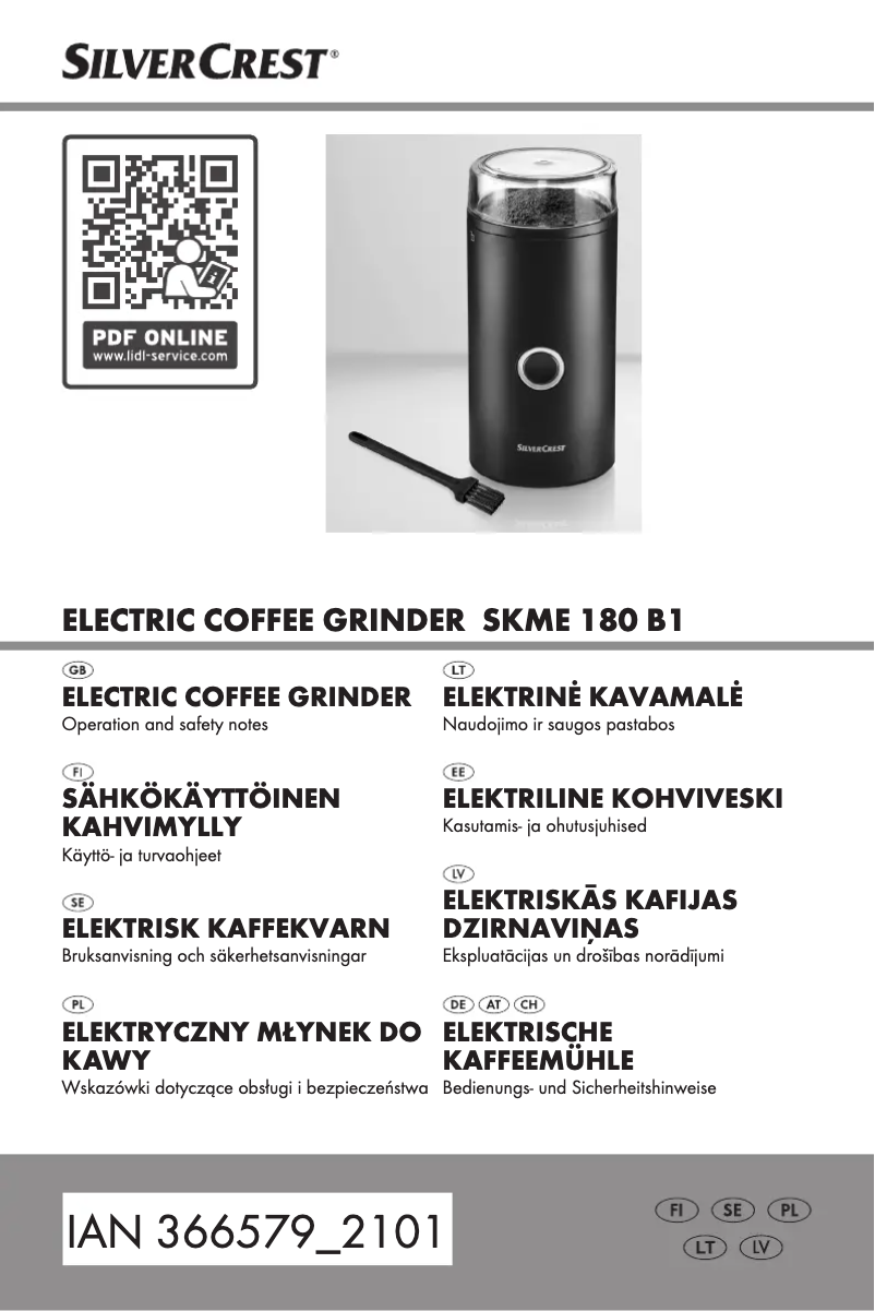 Image de la première page du manuel de l'appareil SKME 180 B1