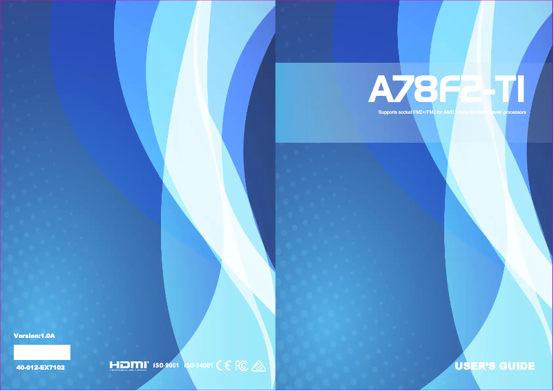 Image de la première page du manuel de l'appareil A78F2-TI