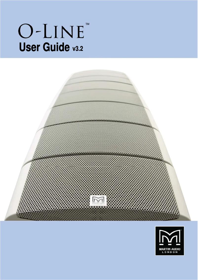 Page 1 de la notice Manuel utilisateur Martin Audio O-Line