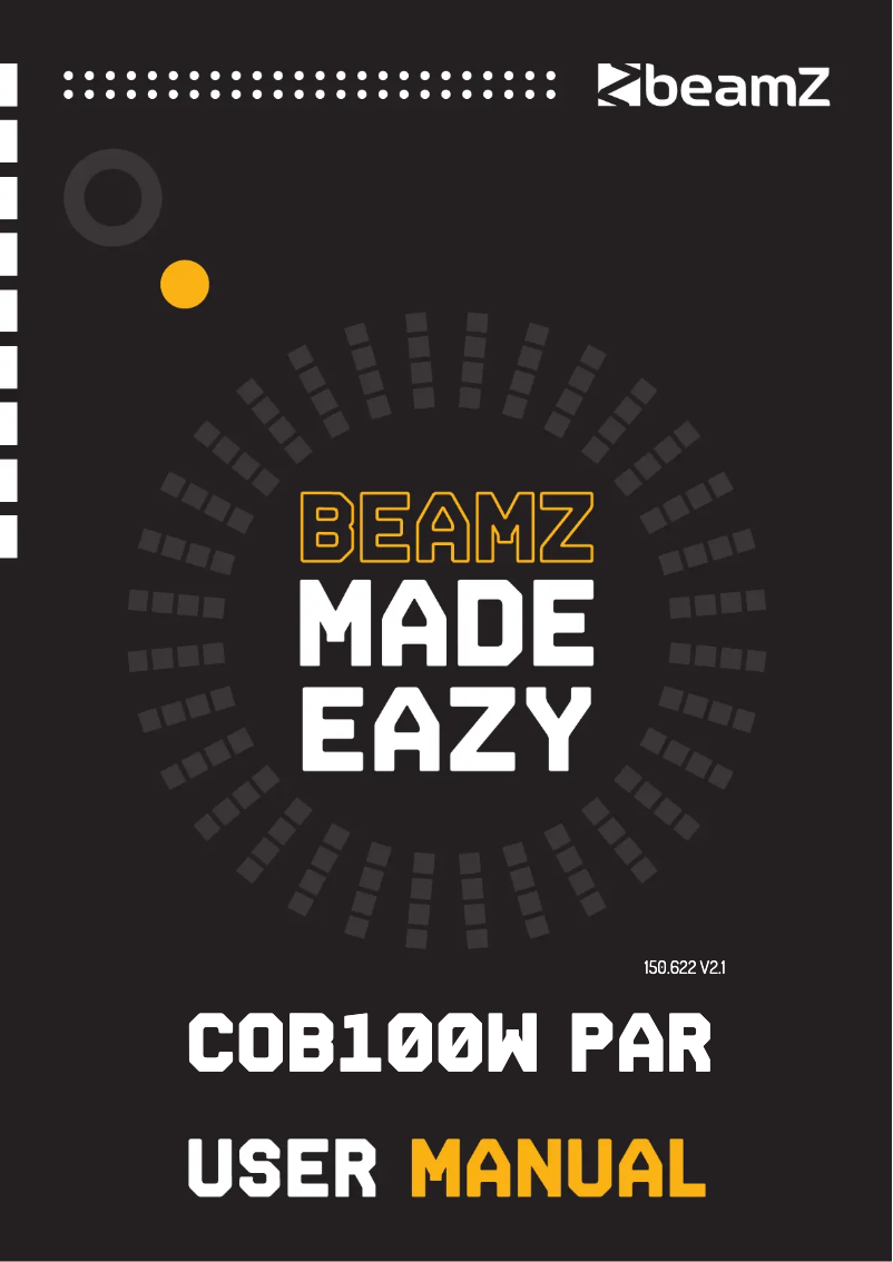 Page 1 de la notice Manuel utilisateur BeamZ COB100W