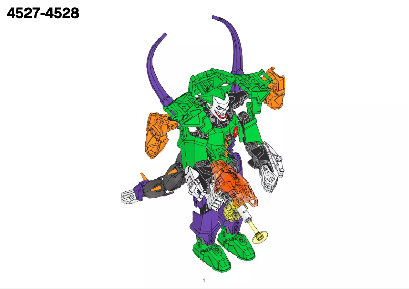 Page 1 de la notice Manuel utilisateur Lego DC Universe Super Heroes 4527