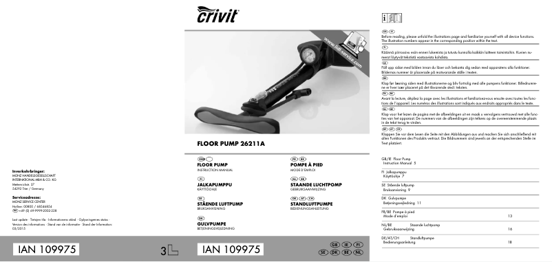 Image de la première page du manuel de l'appareil IAN 109975