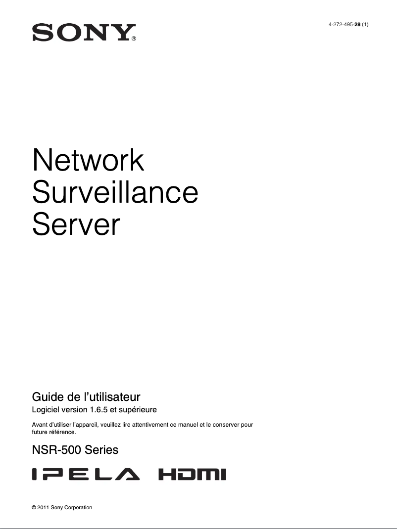 Página 1 del manual Manual de usuario Sony NSR-500