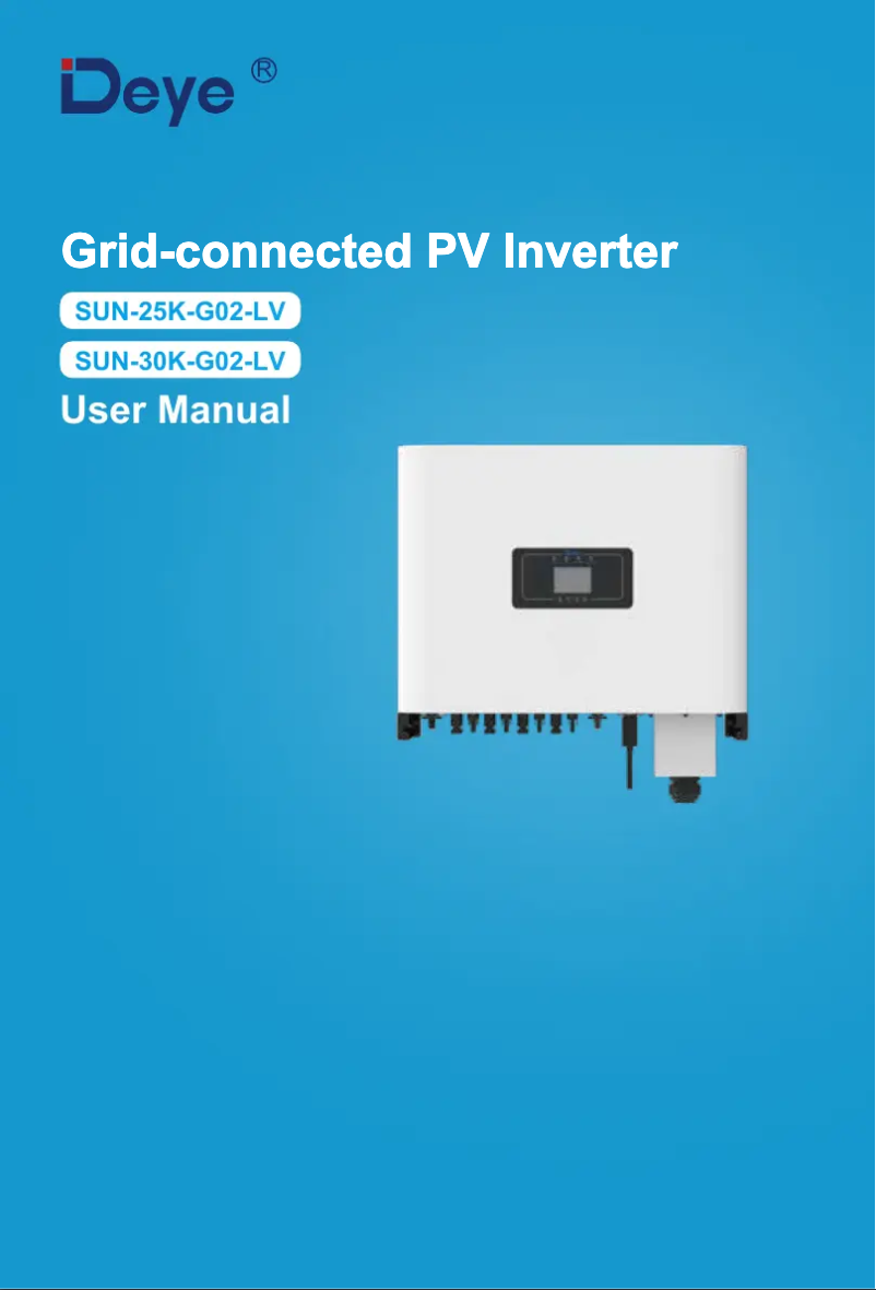 Página 1 del manual Manual de usuario Deye SUN-20K-G-LV