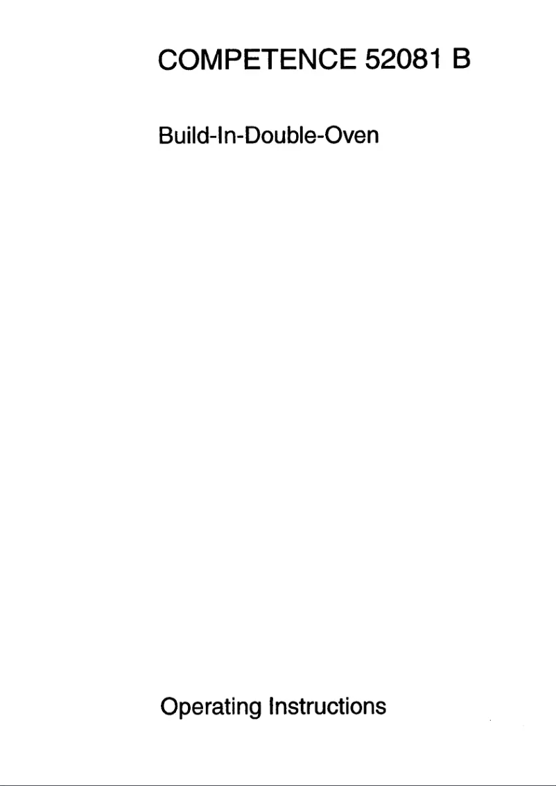 Page 1 de la notice Manuel utilisateur AEG Competence 52081 B d
