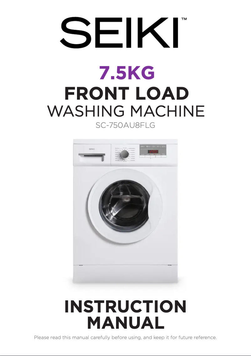 Page 1 de la notice Manuel utilisateur Seiki SC-750AU8FLG