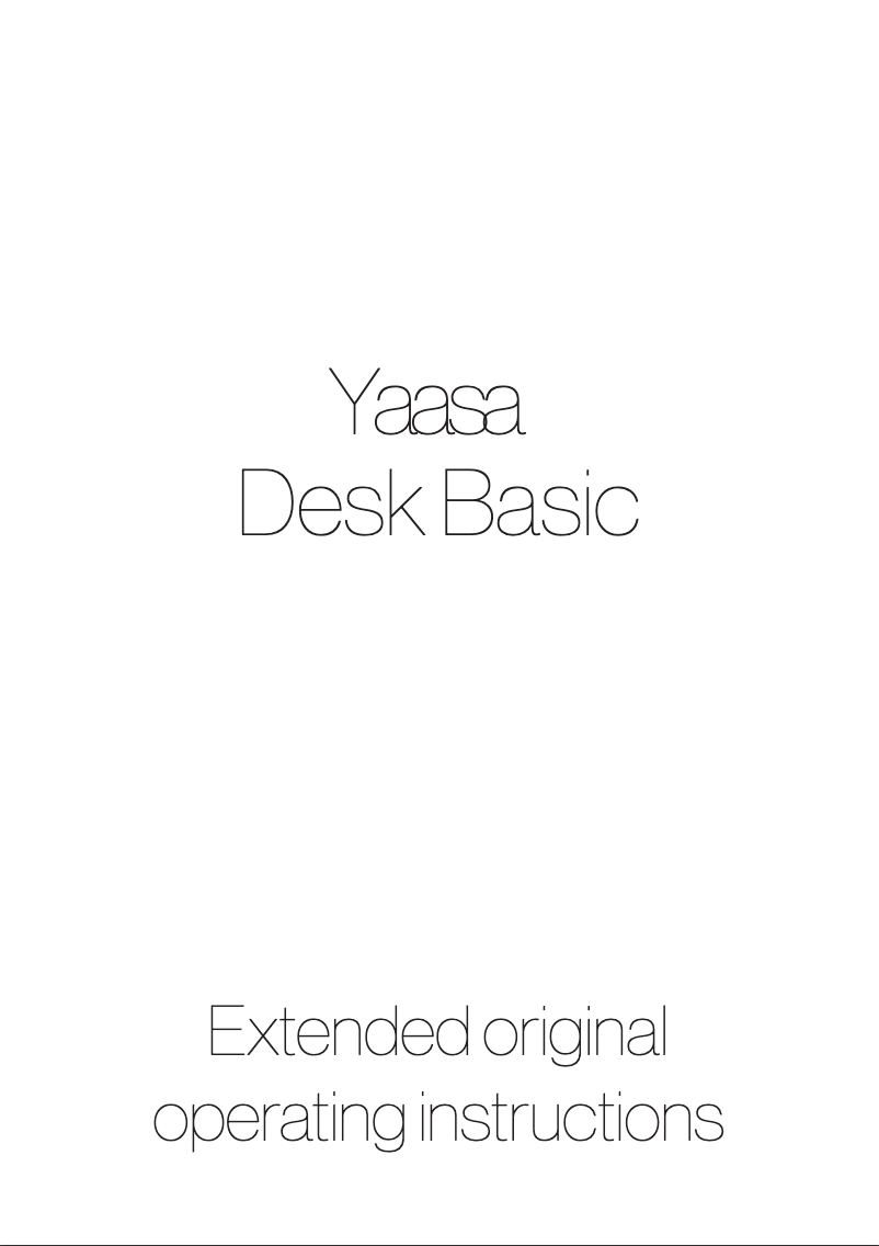 Page 1 de la notice Manuel utilisateur Yaasa Desk Basic