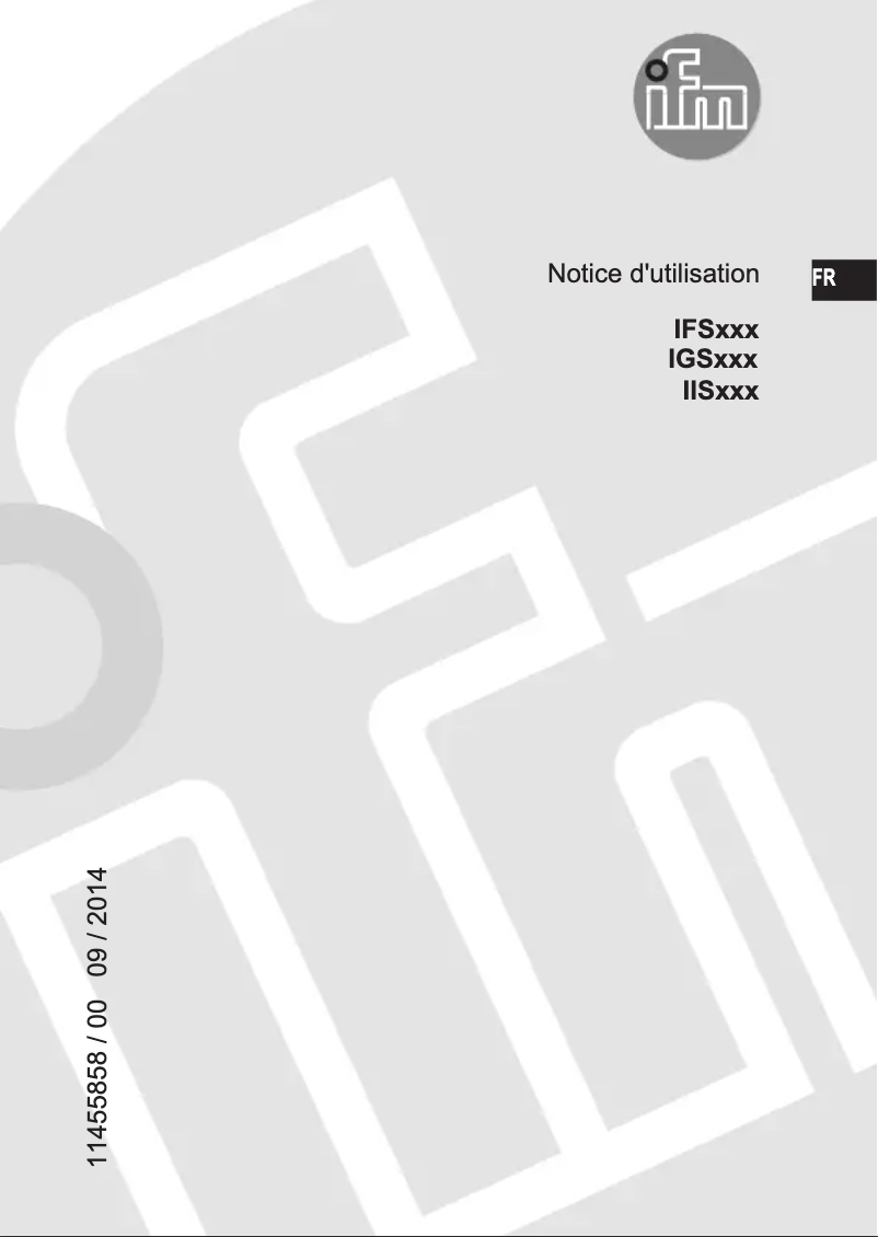 Page 1 de la notice Manuel utilisateur IFM IFS731