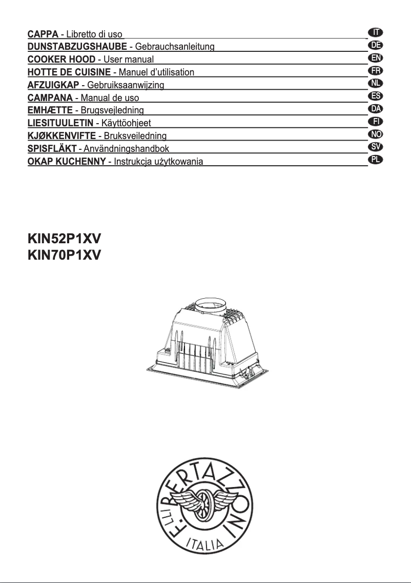 Page n°1 - Manuel utilisateur Bertazzoni KIN52P1XV