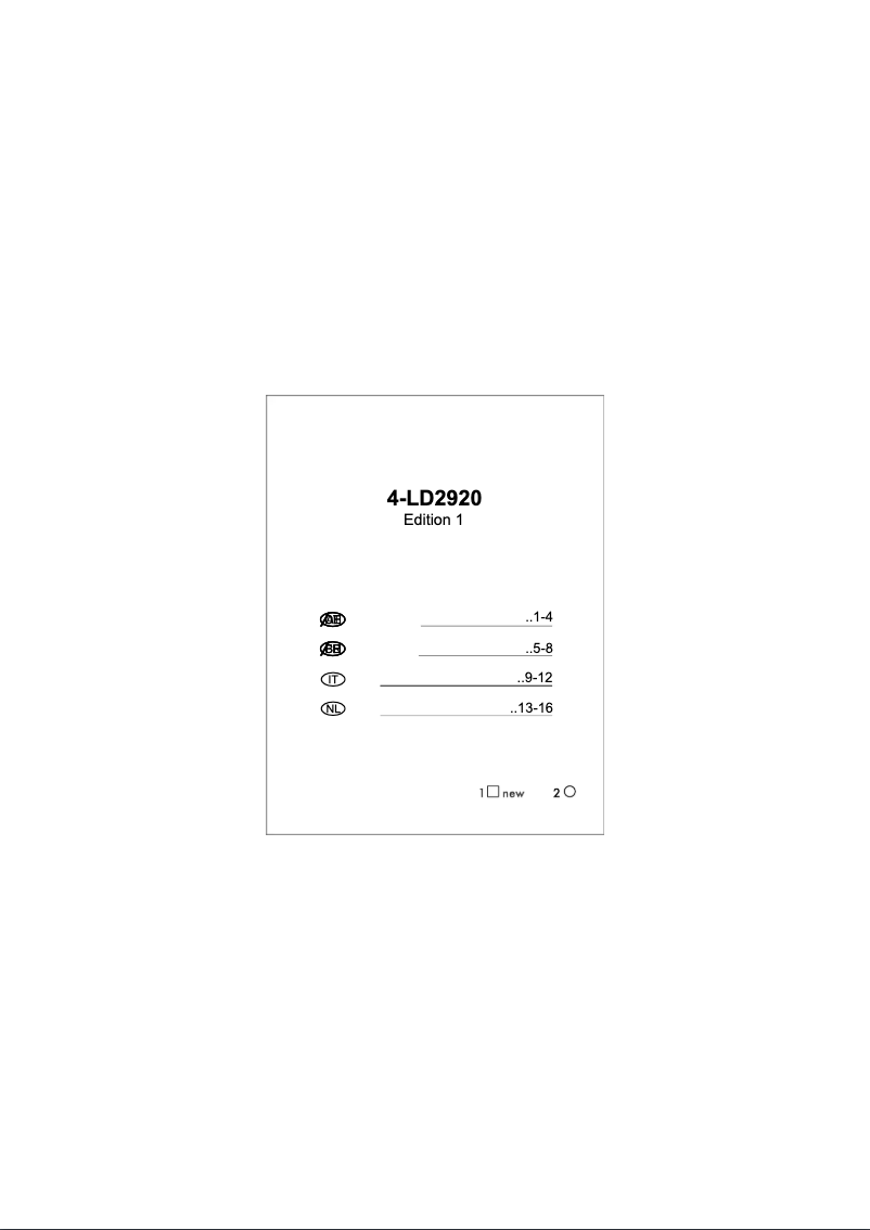 Page 1 de la notice Manuel utilisateur Digi-tech 4-LD2920