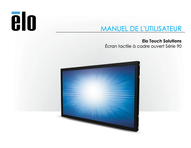 Page n°1 - Manuel utilisateur Elo 2295L