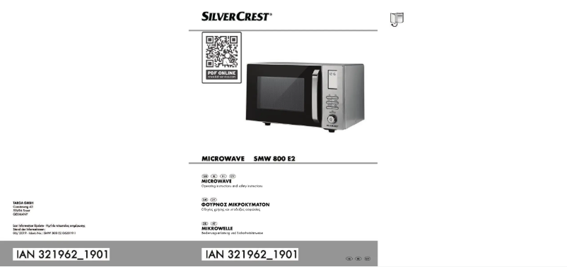 Page n°1 - Manuel utilisateur SilverCrest SMW 800 E2