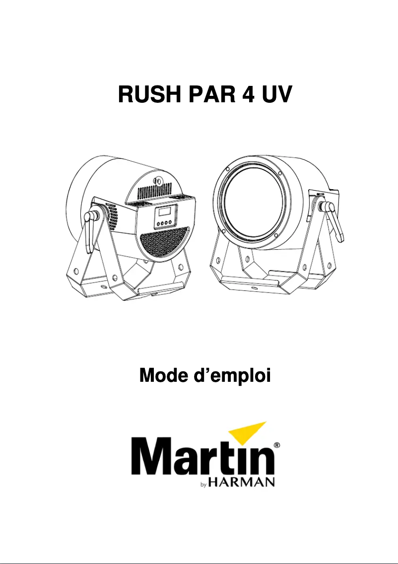 Page n°1 - Manuel utilisateur Martin RUSH PAR 4 UV