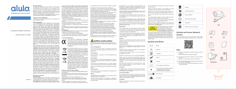 Image de la première page du manuel de l'appareil CAM-OD-HS2-AI