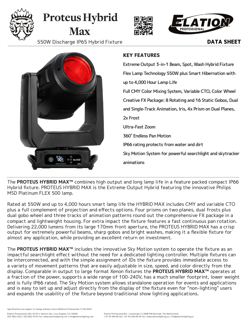 Image de la première page du manuel de l'appareil PROTEUS HYBRID MAX