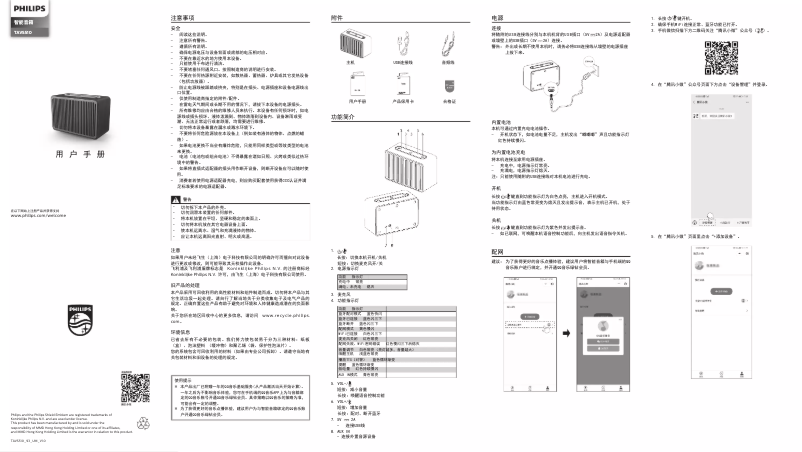 Page 1 de la notice Manuel utilisateur Philips TAVS510