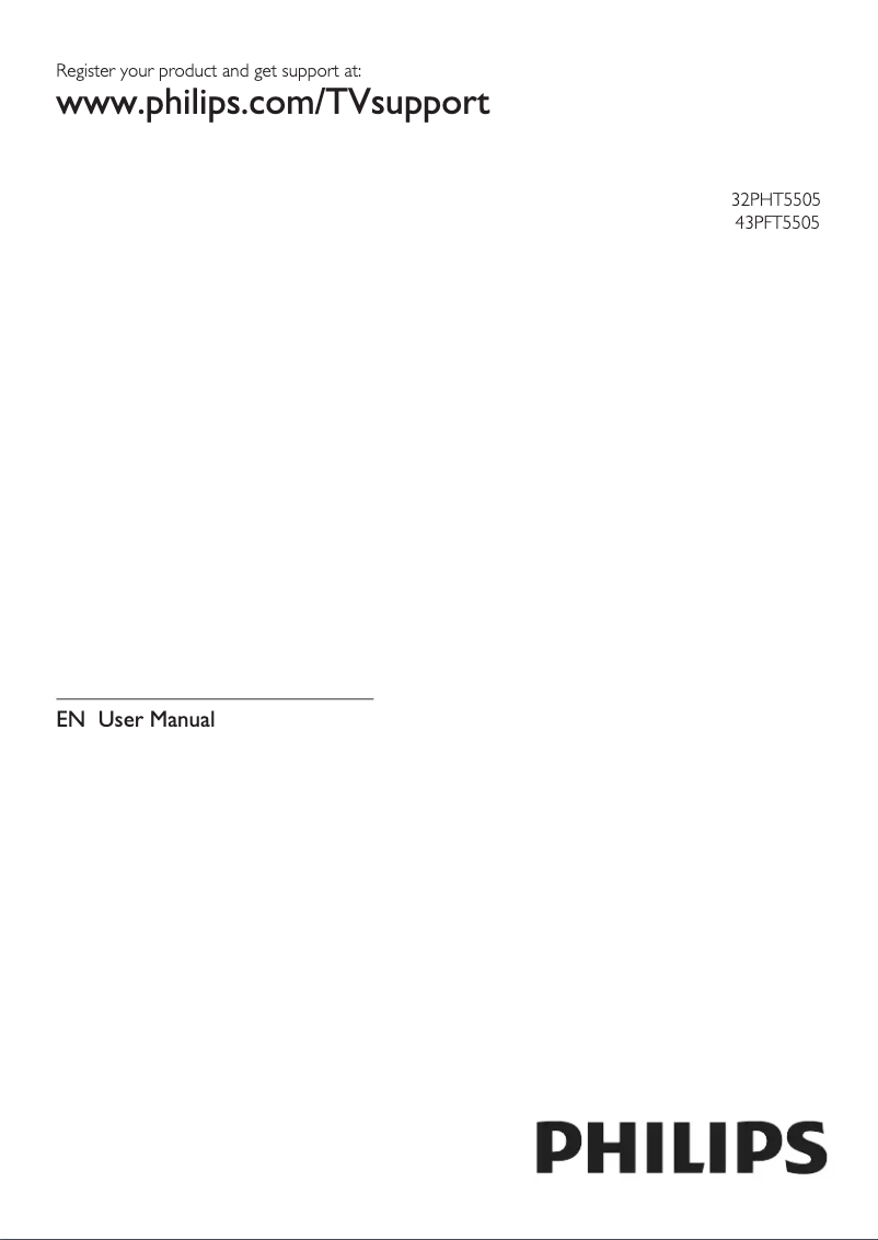 Page 1 of the manual User Manual Philips 43PFD5505