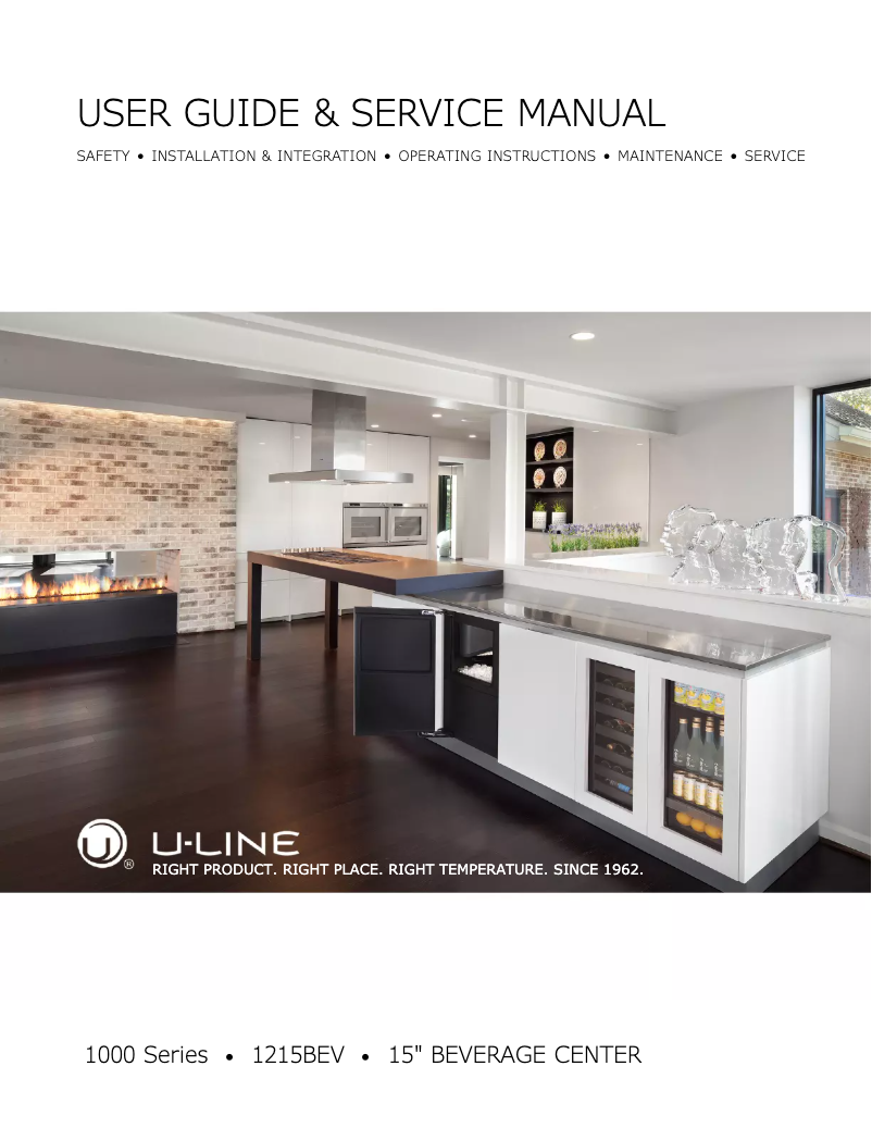 Page n°1 - Manuel utilisateur U-Line U-1215BEVINT-60A