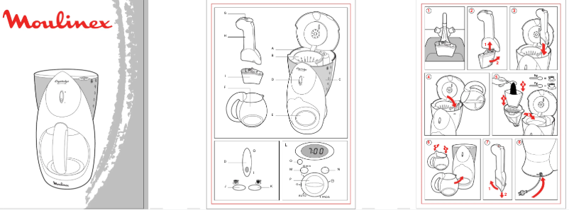 Page 1 de la notice Manuel utilisateur Moulinex Crystalys Programmable A EC3