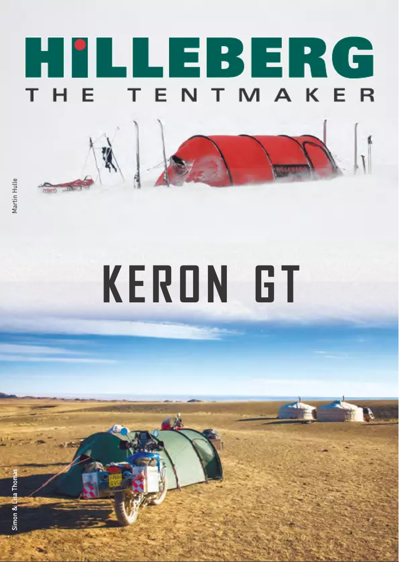 Page 1 of the manual User Manual Hilleberg Keron 3 GT