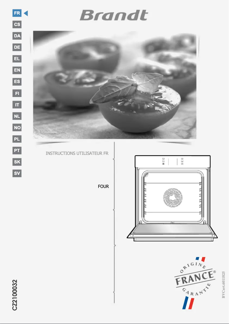 Page n°1 - Manuel utilisateur Brandt BOP7568LX