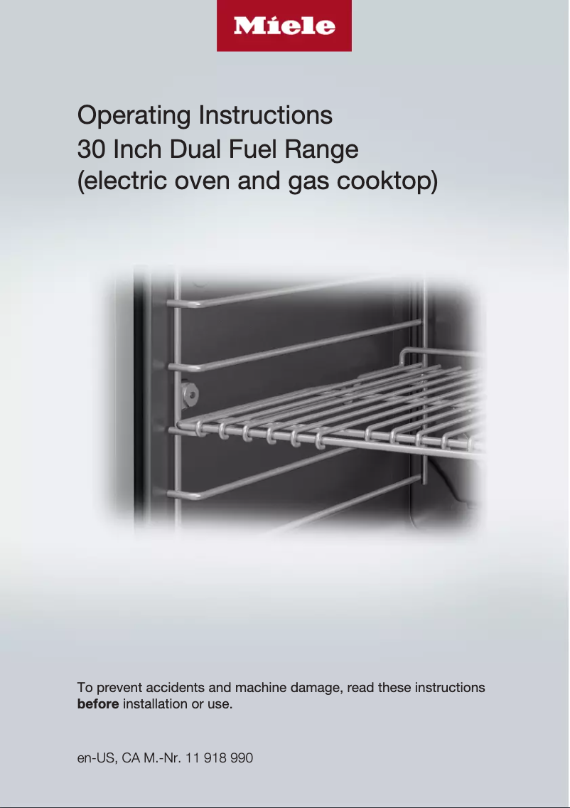 Page 1 de la notice Manuel utilisateur Miele HR 1724-3 LP DF