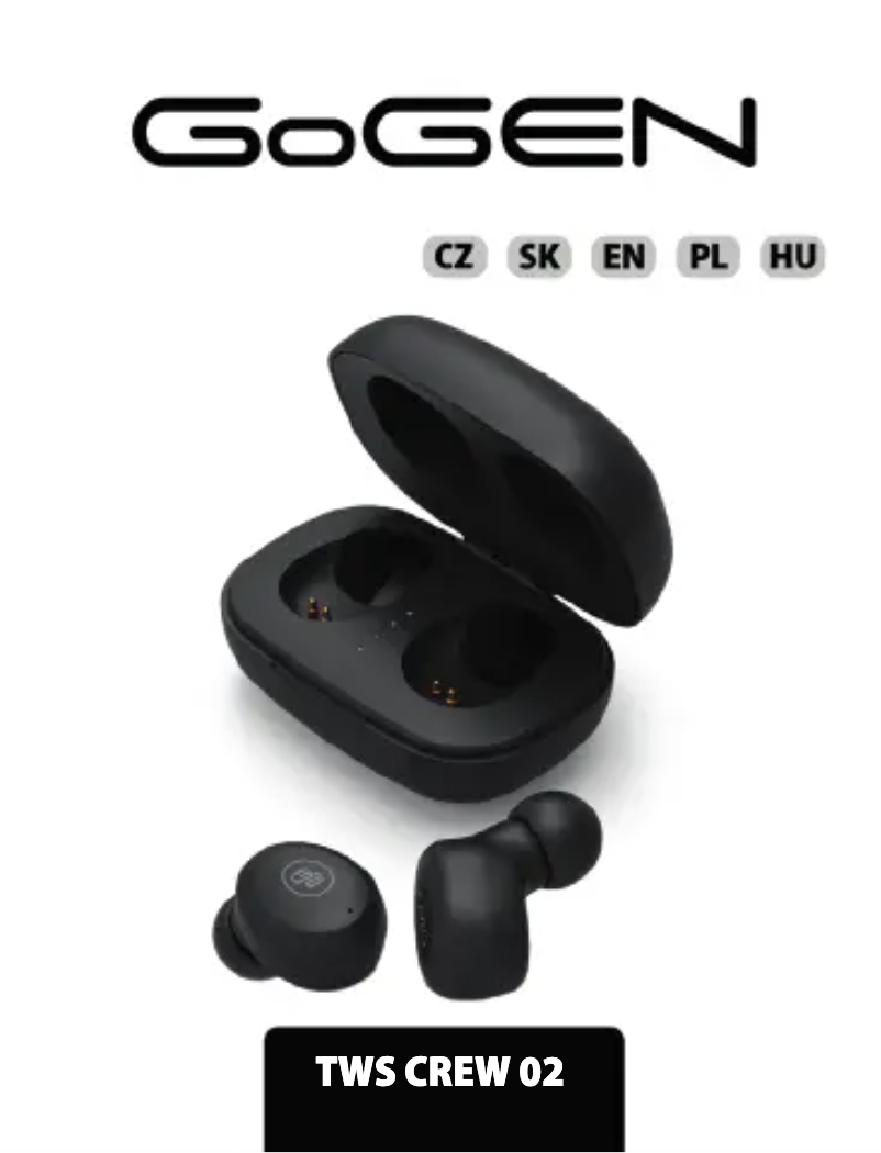 Página 1 del manual Manual de usuario GoGen TWS CREW 02