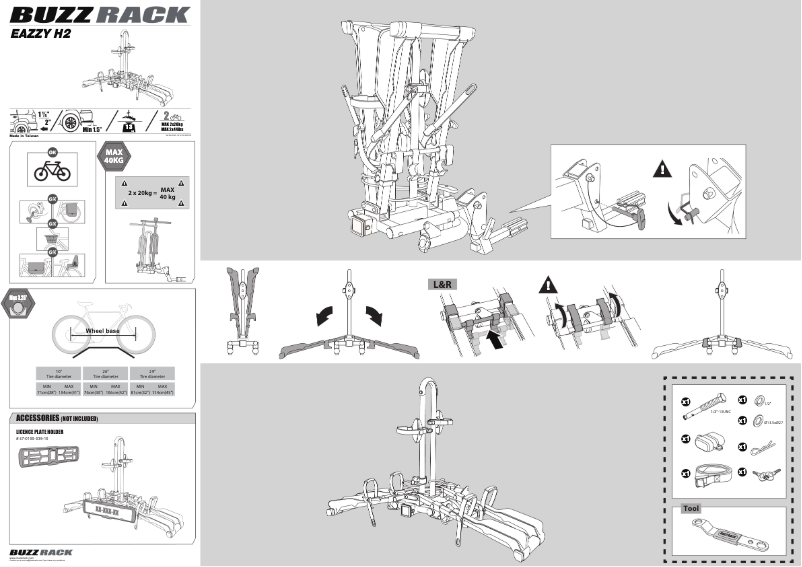 Page 1 de la notice Manuel utilisateur Buzz Rack Eazzy H2