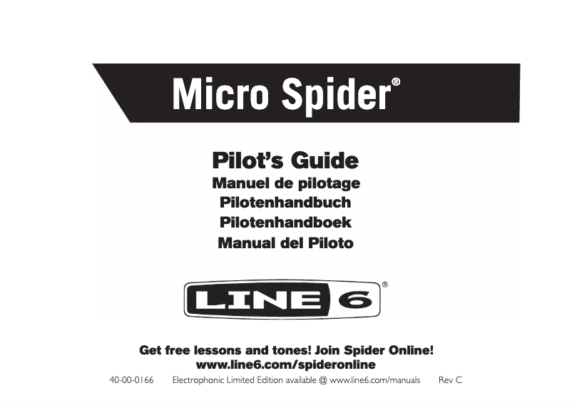 Page n°1 - Manuel utilisateur Line 6 Micro Spider