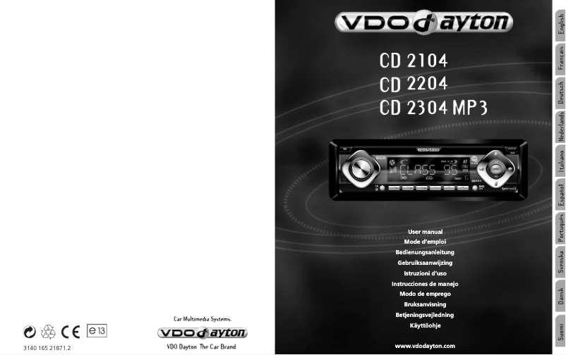 Image de la première page du manuel de l'appareil CD 2304