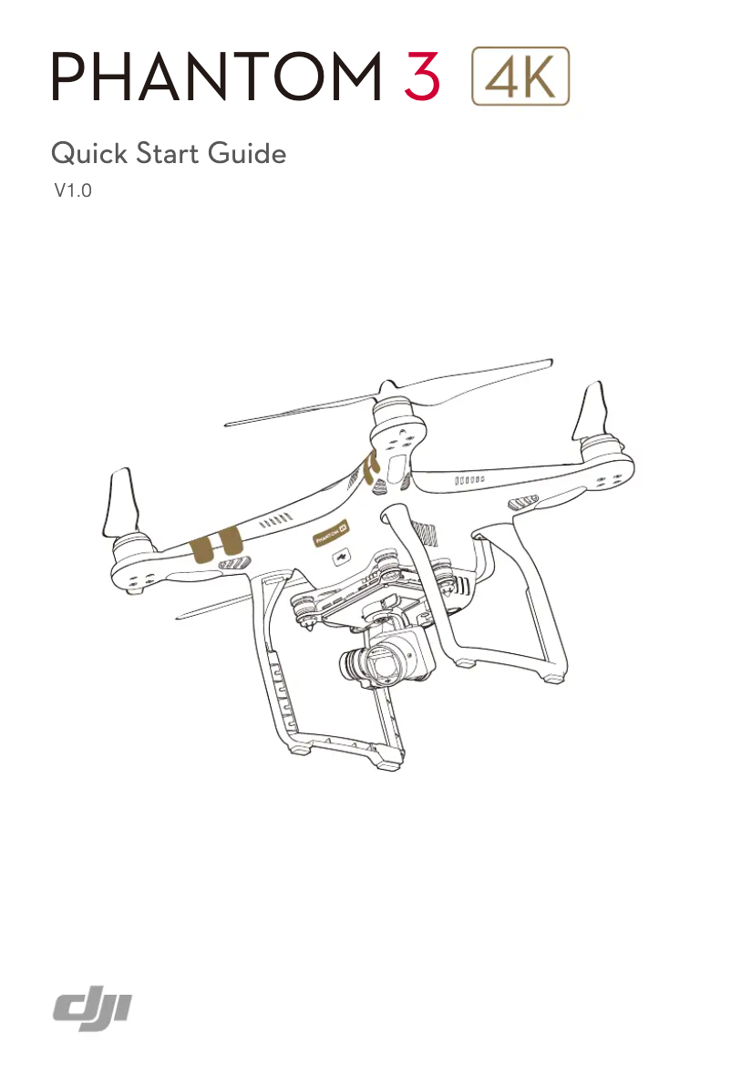 Imagen de la primera página del manual del dispositivo Phantom 3 4K