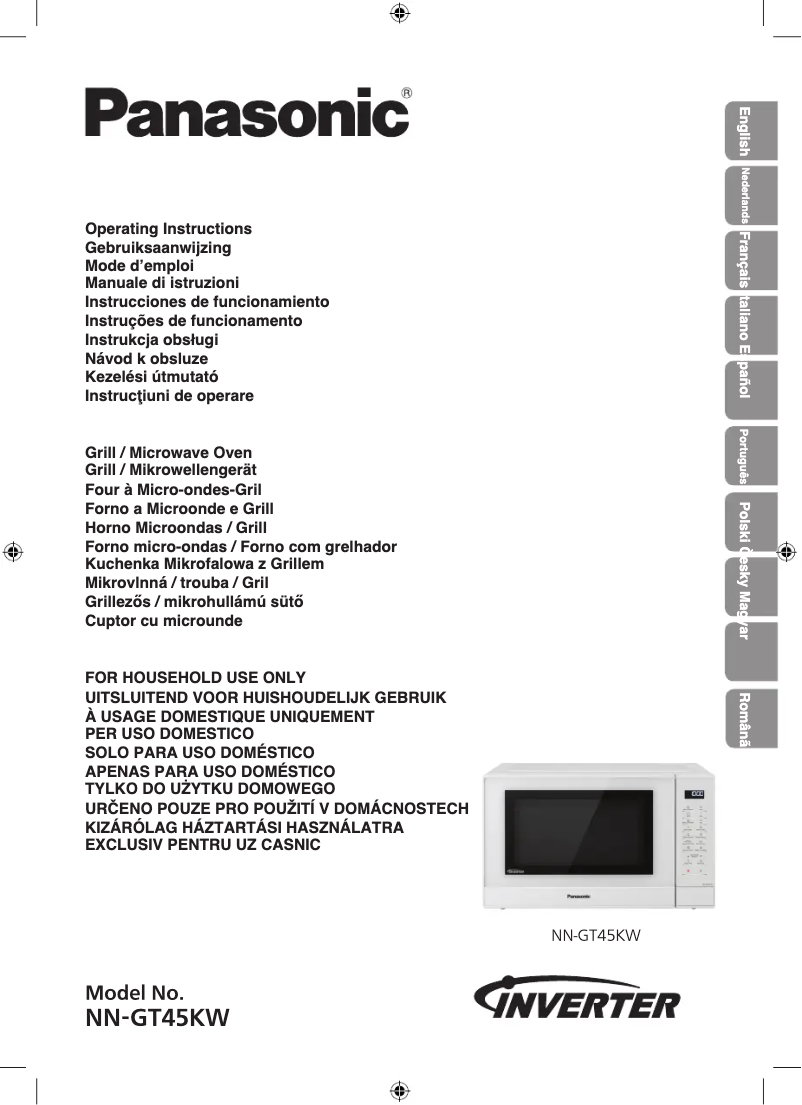 Page 1 de la notice Manuel utilisateur Panasonic NN-GT45KWSUG