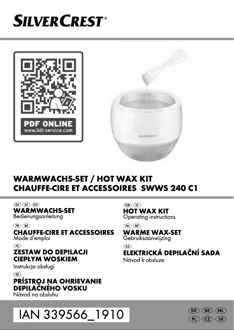 Page n°1 - Manuel utilisateur SilverCrest SWWS 240 C1