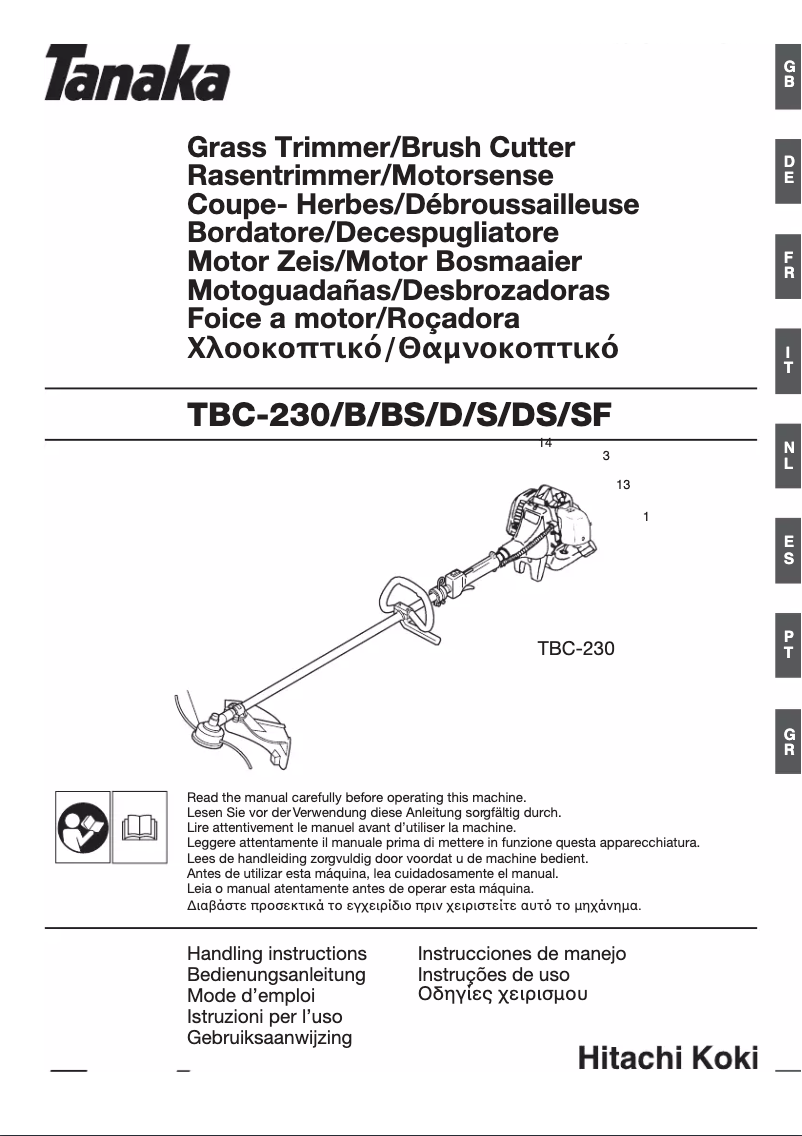 Page n°1 - Manuel utilisateur Tanaka TBC-230
