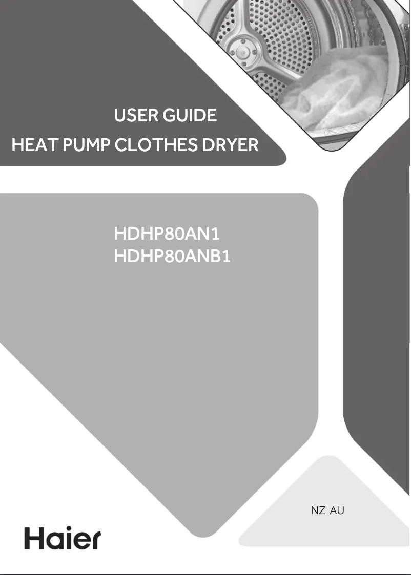 Page 1 de la notice Manuel utilisateur Haier HDHP90ANB1