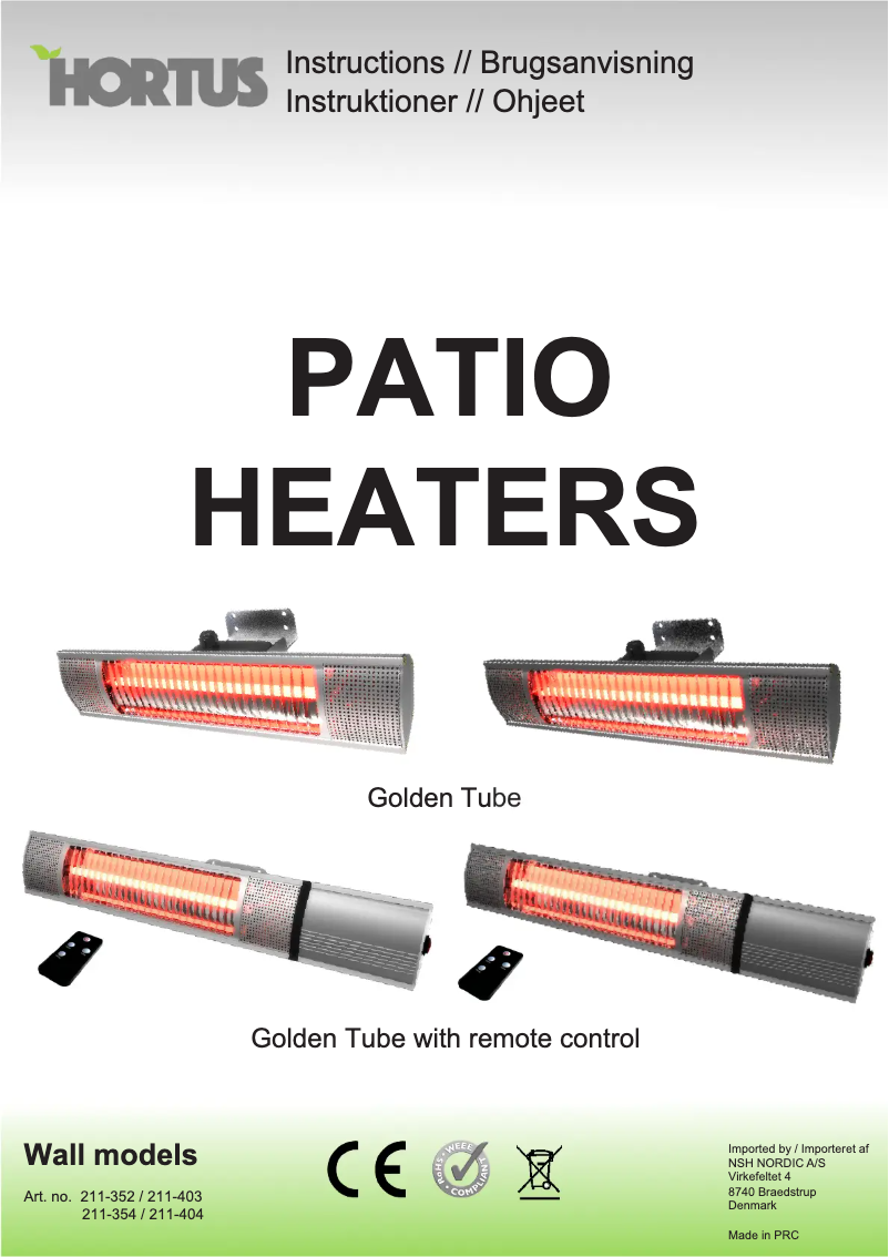 Image de la première page du manuel de l'appareil Golden Tube 211-403