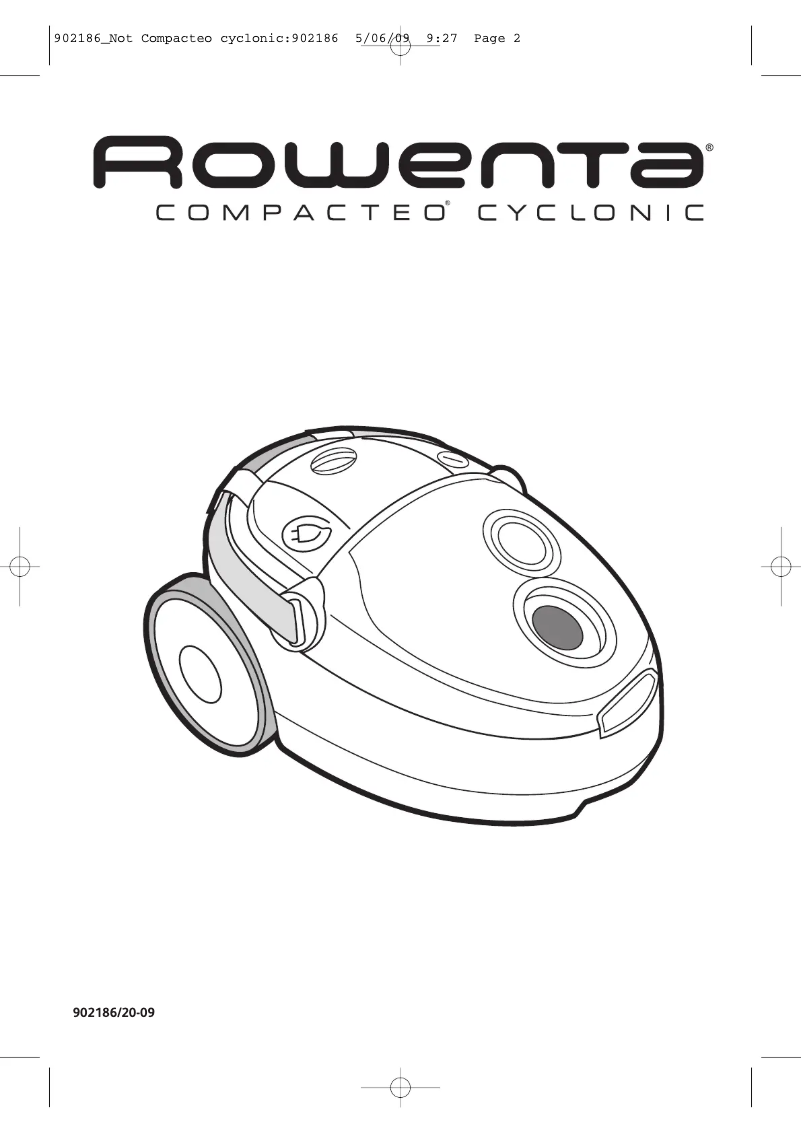 Page 1 de la notice Manuel utilisateur Rowenta Compacteo Cyclonic RO3463