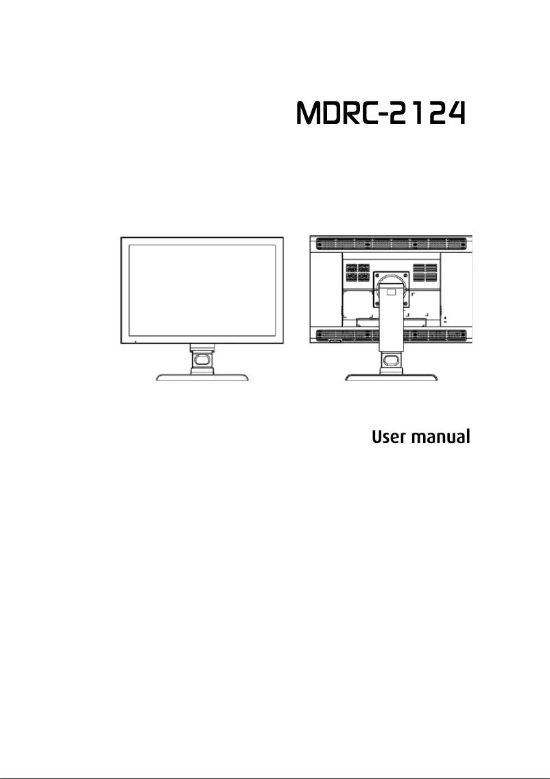 Page n°1 - Manuel utilisateur Barco MDRC-2124